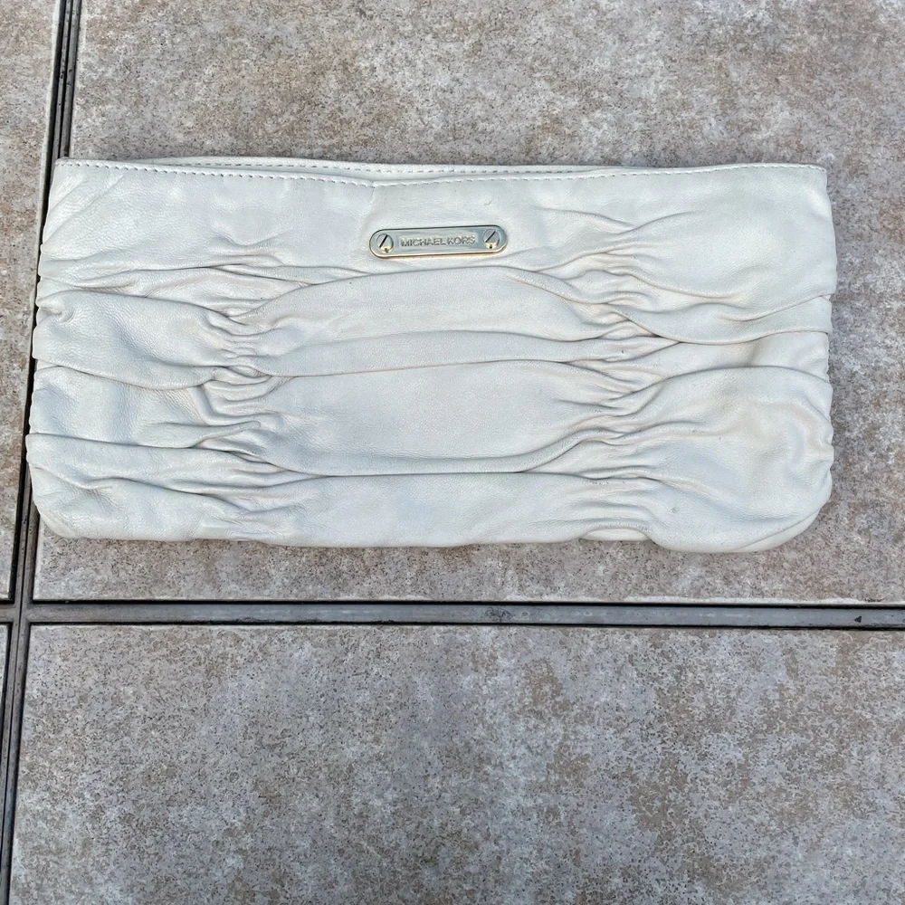 Michael Kors Webster Ruched Leather Wallet Clutch